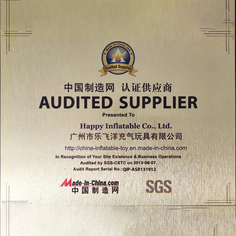 Zertifikat des von SGS geprüften Lieferanten